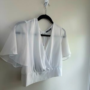 Sheer White Blouse